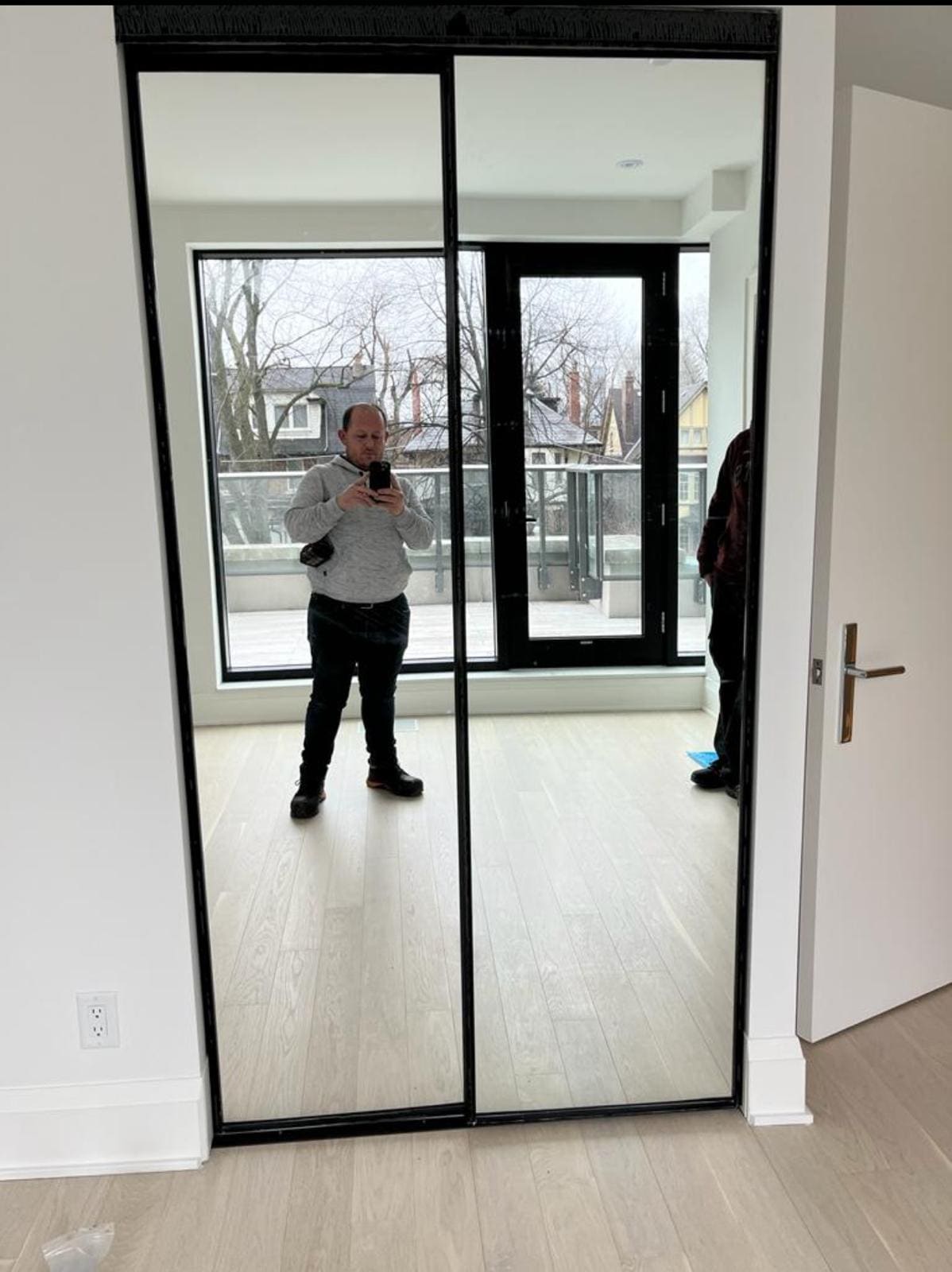 Sliding closet door