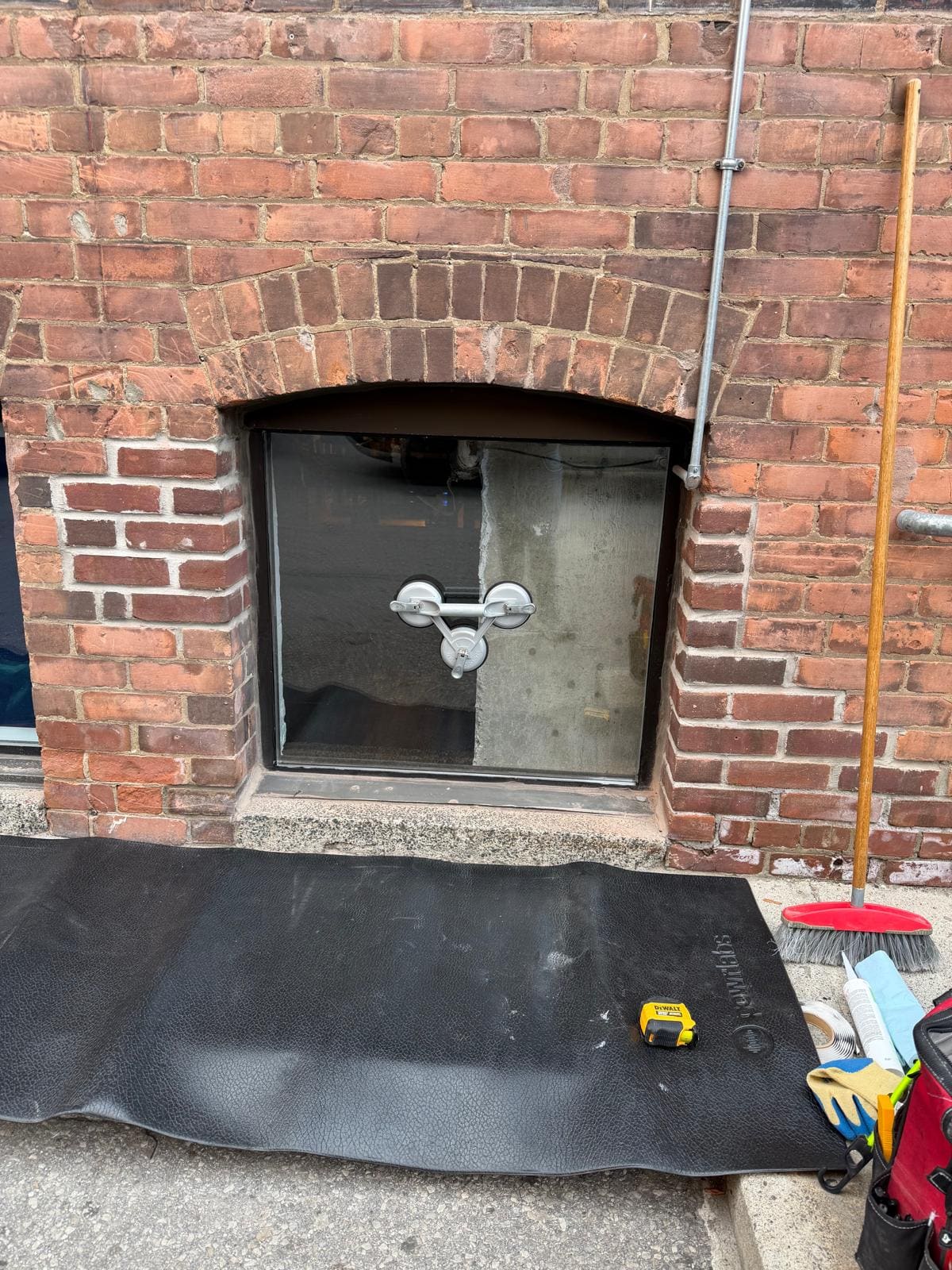 Glass Replacement — Broken window, door and balcony glass replaced; commercial door glass and hardware serviced; a broken pane made safe until the new one is in.