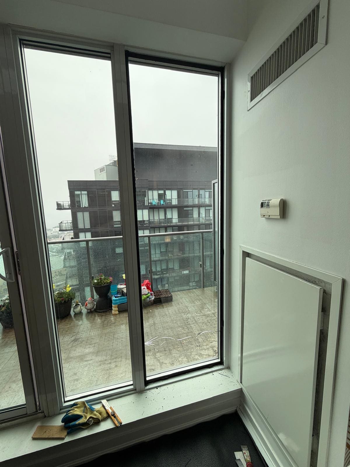Condo window and balcony door glass