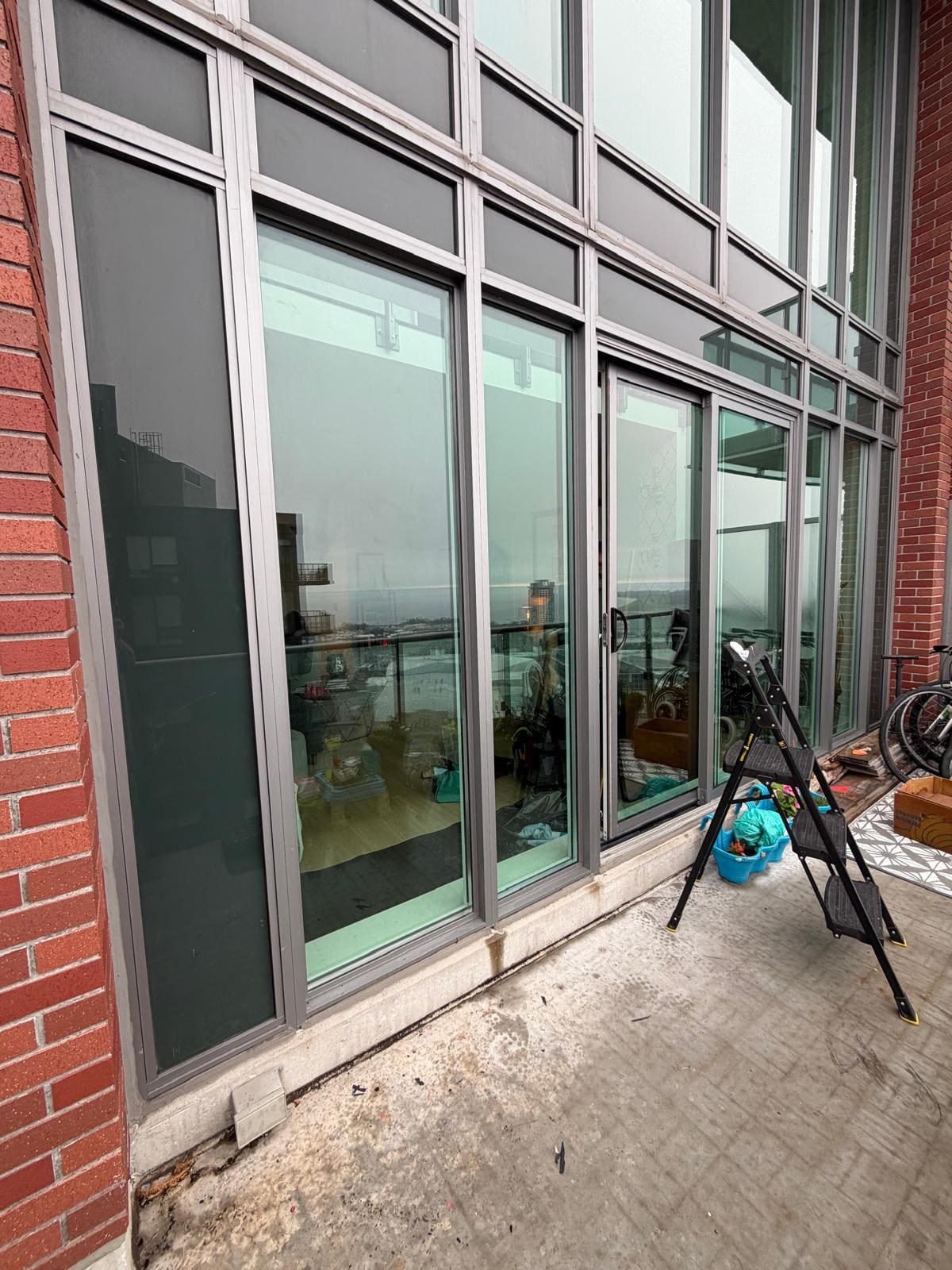 Condo window and balcony door glass