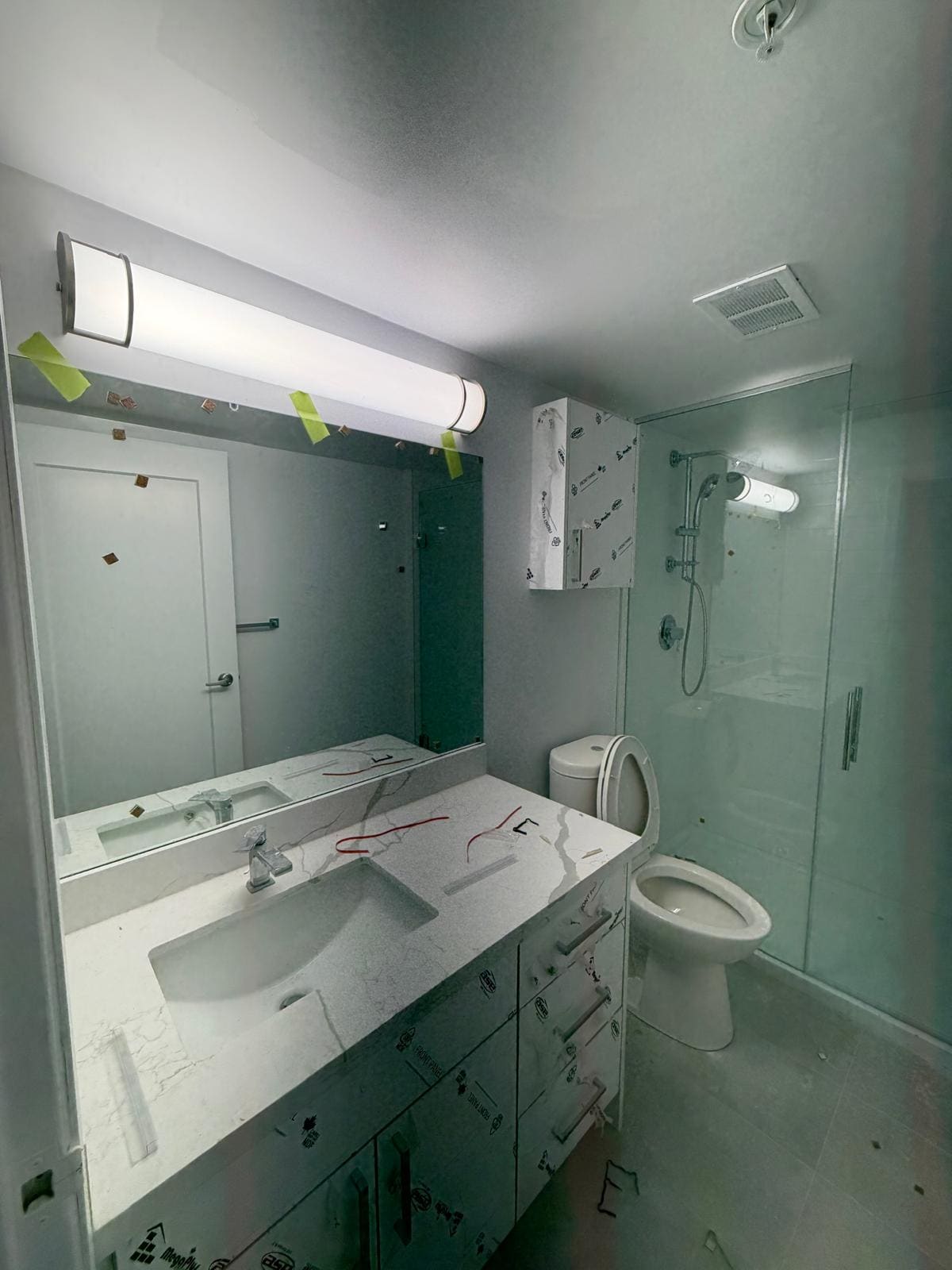 Frameless vanity mirror with polished edges