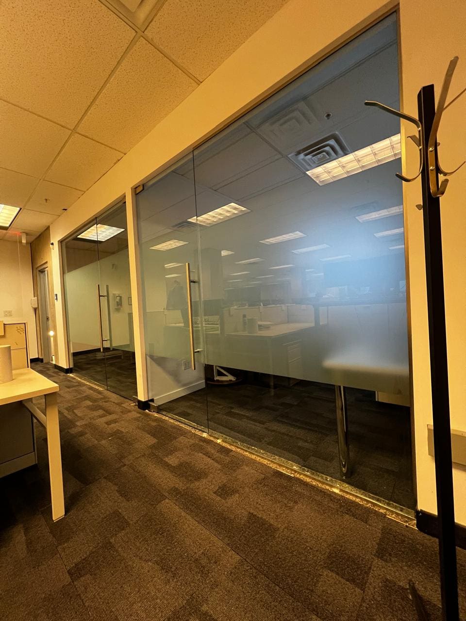 Frosted glass private offices