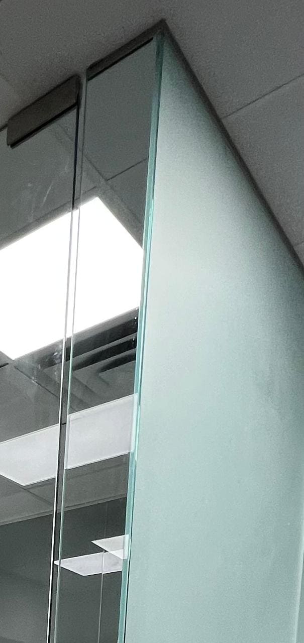 Glass enclosure inside a pharmacy