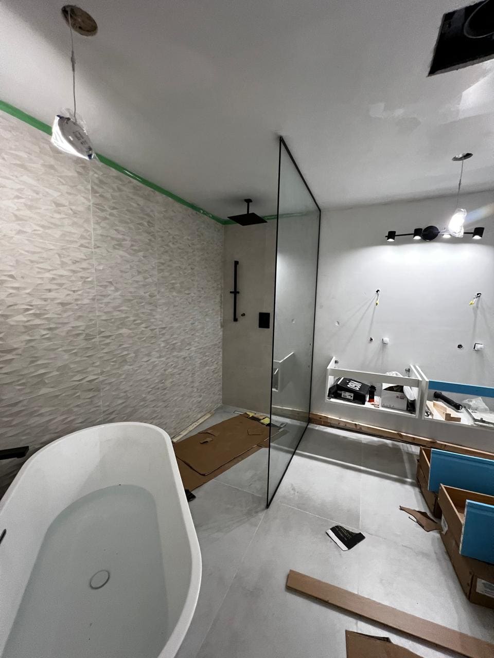 Glass shower enclosure
